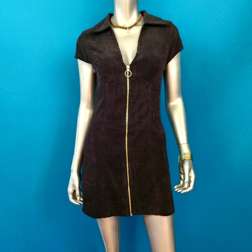 🆕️⚫️ ASOS Design Mod Corduroy Mini Dress w/ Cap Sleeves // (NWOT)